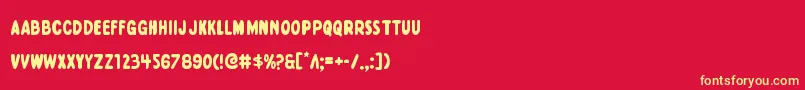 Excelsiorcomics Font – Yellow Fonts on Red Background