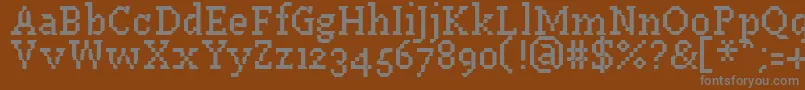 Шрифт PfWestaSevenCondensed – серые шрифты на коричневом фоне