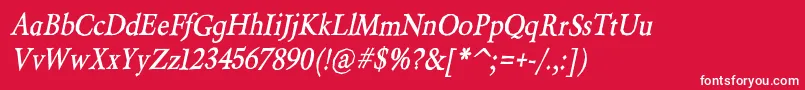 BeryliumBdIt Font – White Fonts on Red Background