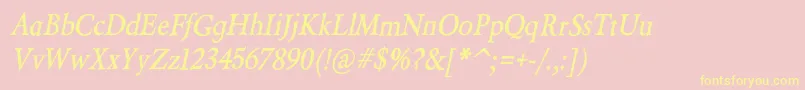 Police BeryliumBdIt – polices jaunes sur fond rose