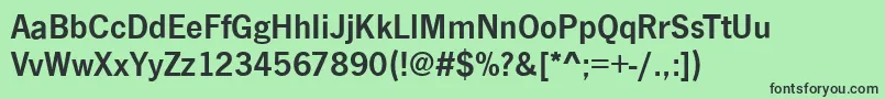 NewcastleDemi Font – Black Fonts on Green Background