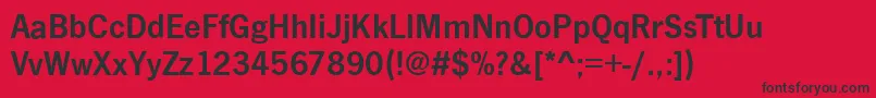 NewcastleDemi Font – Black Fonts on Red Background