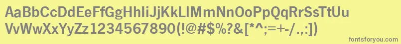 NewcastleDemi Font – Gray Fonts on Yellow Background