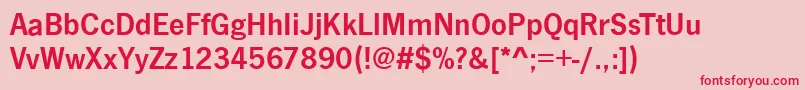 NewcastleDemi Font – Red Fonts on Pink Background