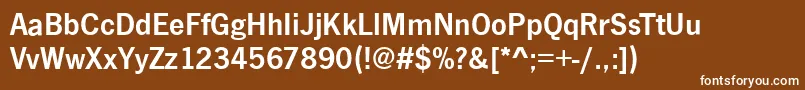 NewcastleDemi Font – White Fonts on Brown Background