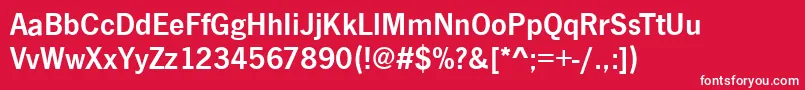 NewcastleDemi Font – White Fonts on Red Background