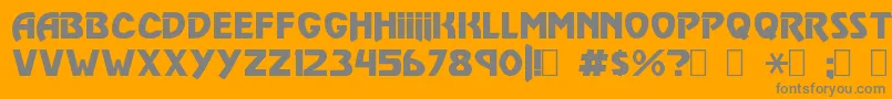 VulgarDisplayRegular Font – Gray Fonts on Orange Background