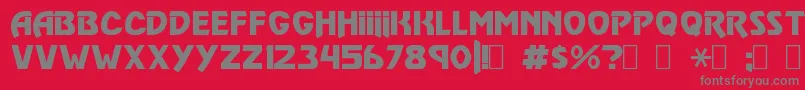 VulgarDisplayRegular Font – Gray Fonts on Red Background