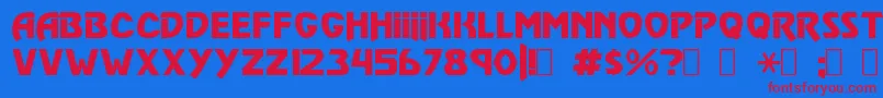 Police VulgarDisplayRegular – polices rouges sur fond bleu