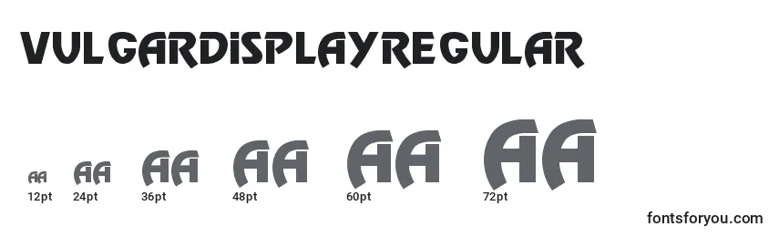 VulgarDisplayRegular Font Sizes