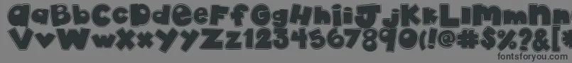 AkadylanCollage-Schriftart – Schwarze Schriften auf grauem Hintergrund
