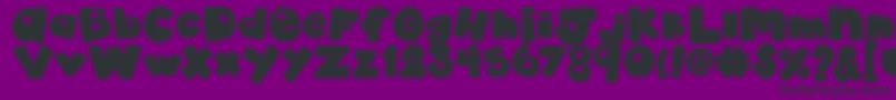 AkadylanCollage-Schriftart – Schwarze Schriften auf violettem Hintergrund
