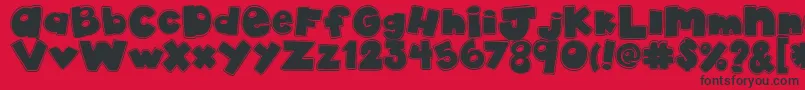 AkadylanCollage Font – Black Fonts on Red Background