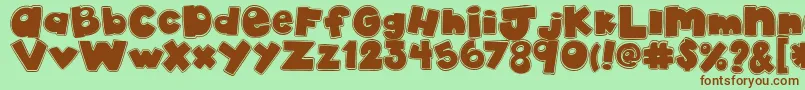 AkadylanCollage Font – Brown Fonts on Green Background