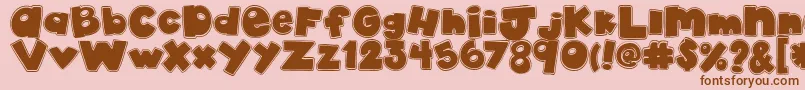 AkadylanCollage Font – Brown Fonts on Pink Background