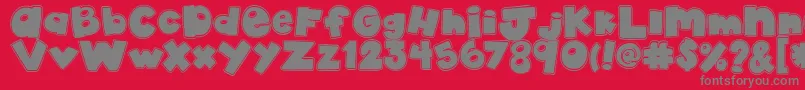 AkadylanCollage Font – Gray Fonts on Red Background