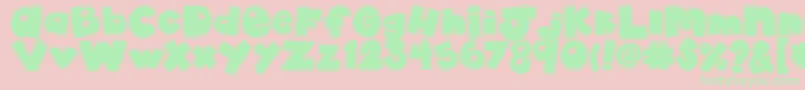 AkadylanCollage Font – Green Fonts on Pink Background