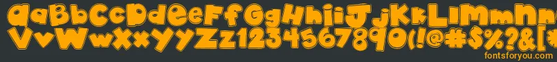 AkadylanCollage Font – Orange Fonts on Black Background