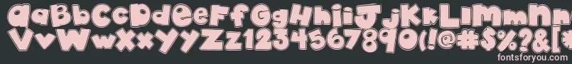 AkadylanCollage Font – Pink Fonts on Black Background