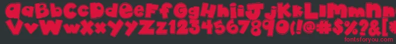 AkadylanCollage Font – Red Fonts on Black Background