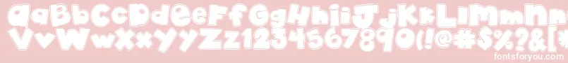 AkadylanCollage-Schriftart – Weiße Schriften auf rosa Hintergrund