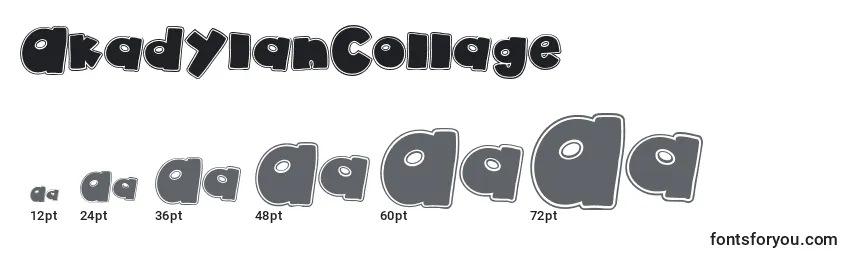 AkadylanCollage Font Sizes