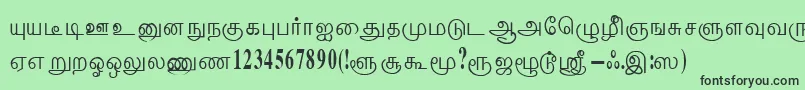 ThenmoliRegular Font – Black Fonts on Green Background