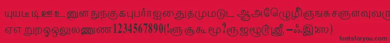ThenmoliRegular Font – Black Fonts on Red Background