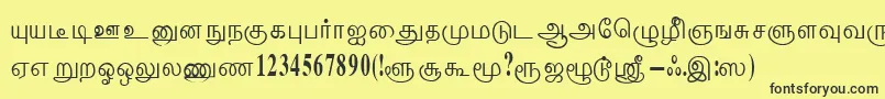 ThenmoliRegular Font – Black Fonts on Yellow Background
