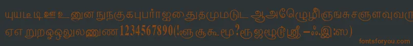 ThenmoliRegular Font – Brown Fonts on Black Background