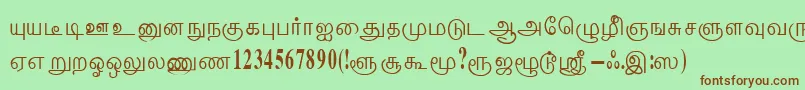 ThenmoliRegular Font – Brown Fonts on Green Background
