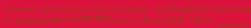ThenmoliRegular Font – Brown Fonts on Red Background