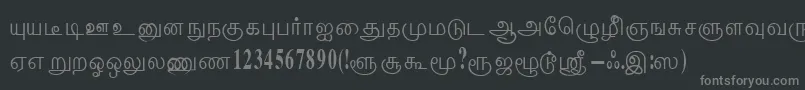 ThenmoliRegular Font – Gray Fonts on Black Background