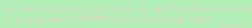 ThenmoliRegular Font – Pink Fonts on Green Background
