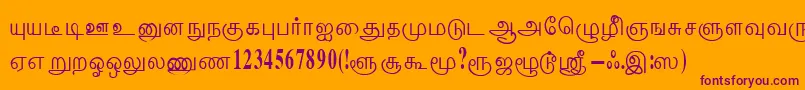 ThenmoliRegular Font – Purple Fonts on Orange Background