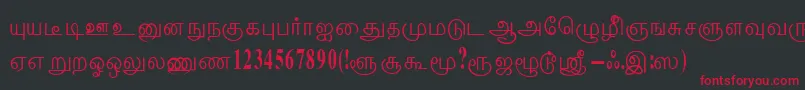 ThenmoliRegular Font – Red Fonts on Black Background