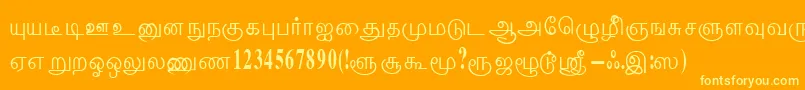 More about ThenmoliRegular Font ThenmoliRegular Font – Yellow Fonts on Orange Background