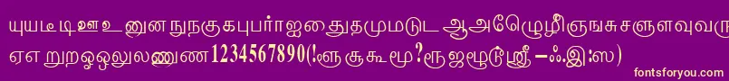 Czcionka ThenmoliRegular – żółte czcionki na fioletowym tle