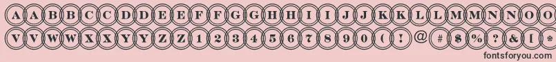 DiscoserifdblovlRegular Font – Black Fonts on Pink Background