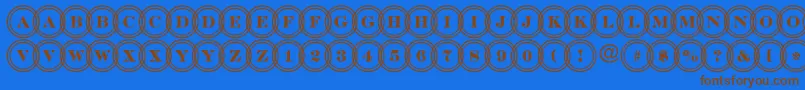DiscoserifdblovlRegular Font – Brown Fonts on Blue Background