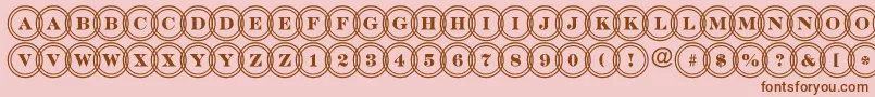 DiscoserifdblovlRegular Font – Brown Fonts on Pink Background