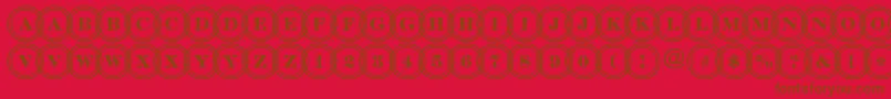 DiscoserifdblovlRegular Font – Brown Fonts on Red Background