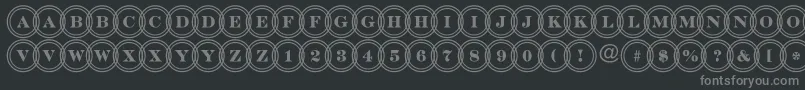 DiscoserifdblovlRegular Font – Gray Fonts on Black Background