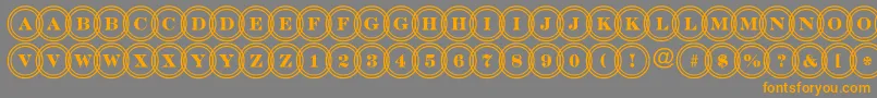 DiscoserifdblovlRegular Font – Orange Fonts on Gray Background