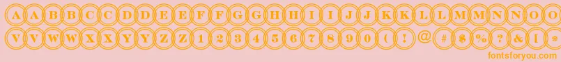 DiscoserifdblovlRegular Font – Orange Fonts on Pink Background