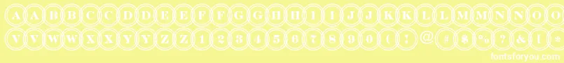 DiscoserifdblovlRegular Font – White Fonts on Yellow Background