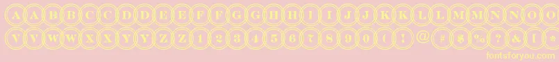 DiscoserifdblovlRegular Font – Yellow Fonts on Pink Background