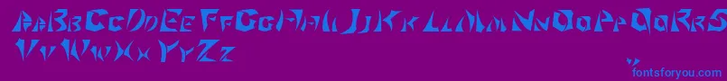 fuente Klingonscript – Fuentes Azules Sobre Fondo Morado