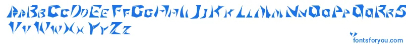 Czcionka Klingonscript – niebieskie czcionki na białym tle