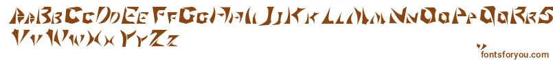 Klingonscript-fontti – ruskeat fontit valkoisella taustalla